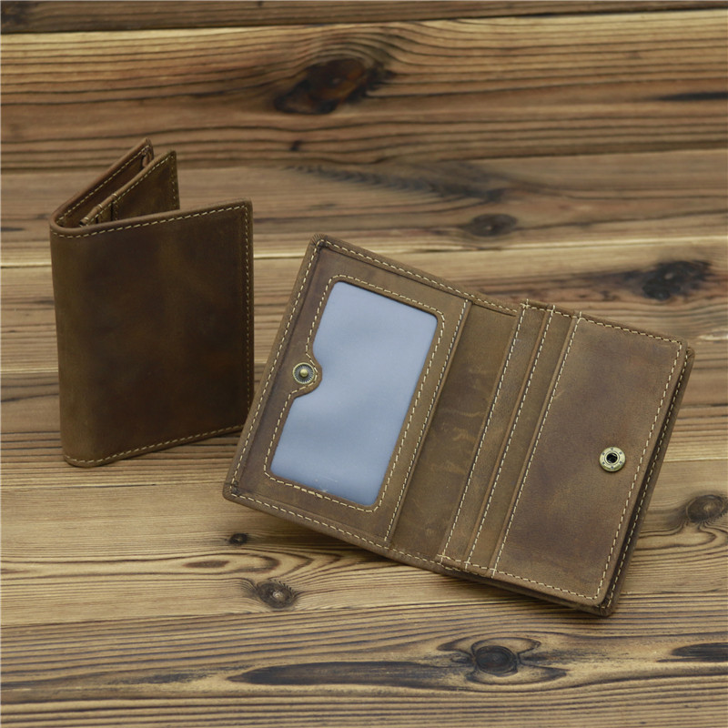 Portofel pentru carduri pentru bărbați din  vintage, mică, subțire, carte de credit, carte de identitate, portofel pentru bărbați, subțire
