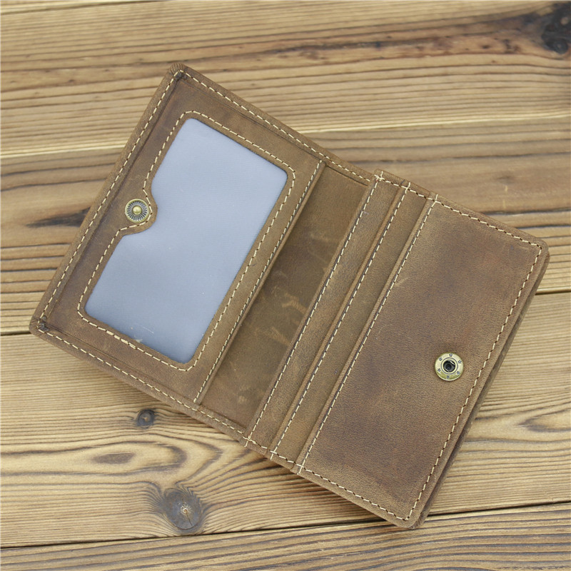 Portofel pentru carduri pentru bărbați din  vintage, mică, subțire, carte de credit, carte de identitate, portofel pentru bărbați, subțire
