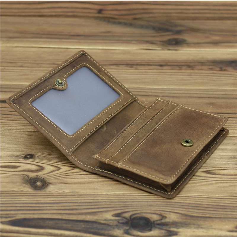 Portofel pentru carduri pentru bărbați din  vintage, mică, subțire, carte de credit, carte de identitate, portofel pentru bărbați, subțire