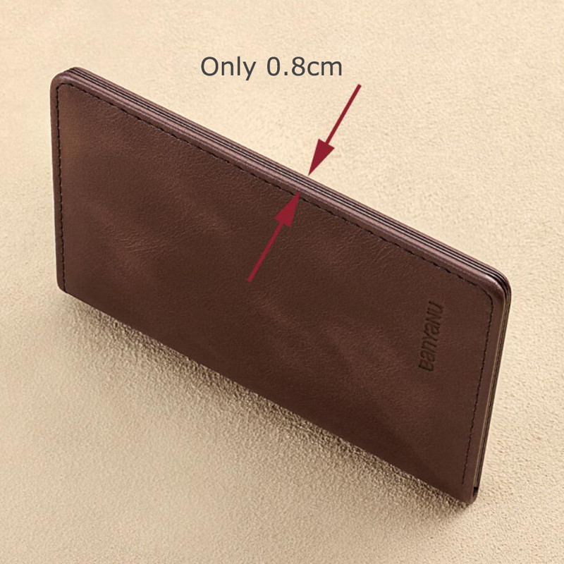 Rfid novčanik za muškarce Tanki okomiti novčanici Crni tanki kratki držač kreditne kartice Minimalistička muška plava torba za novac