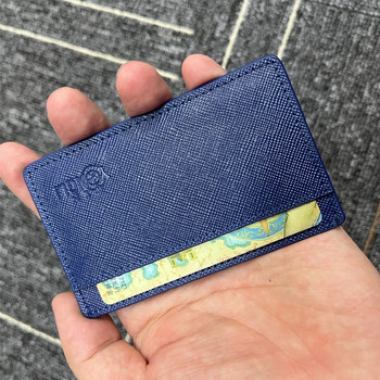 Spot чанта за карти ултратънка кожена чанта за карти със слот за карти мини портфейл банкова карта чанта за кредитни карти за мъже и жени