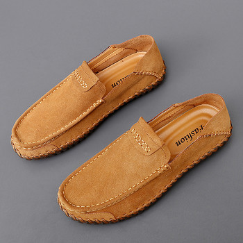 Велурени мъжки мокасини Супер меки кожени ежедневни обувки за мъже Мокасини Плюс размер 38-47