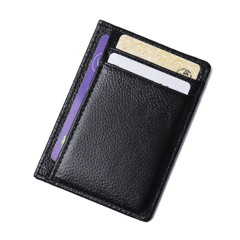 GUBINTU Čvrsti muški novčanik za bankovne kreditne kartice Muški paket s mekim karticama Džep za novčiće od prave kravlje kože Kratka torbica Tanka torbica za kartice