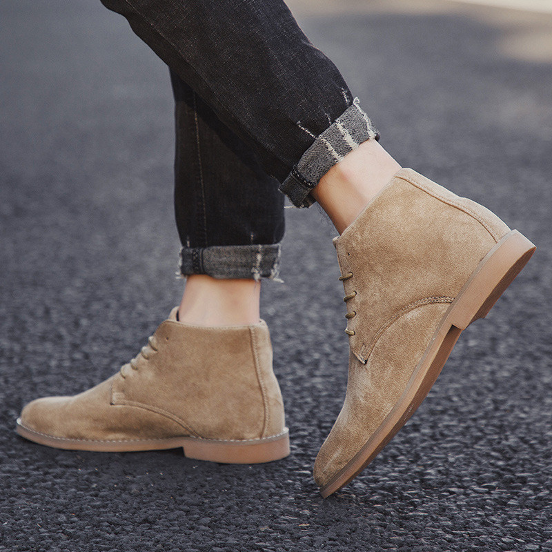 Muške visoke mekane oksfordice muške gležnjače čizme za snijeg proljeće jesen muške motociklističke tenisice velika veličina 46 haljina radna poslovna oksfordice