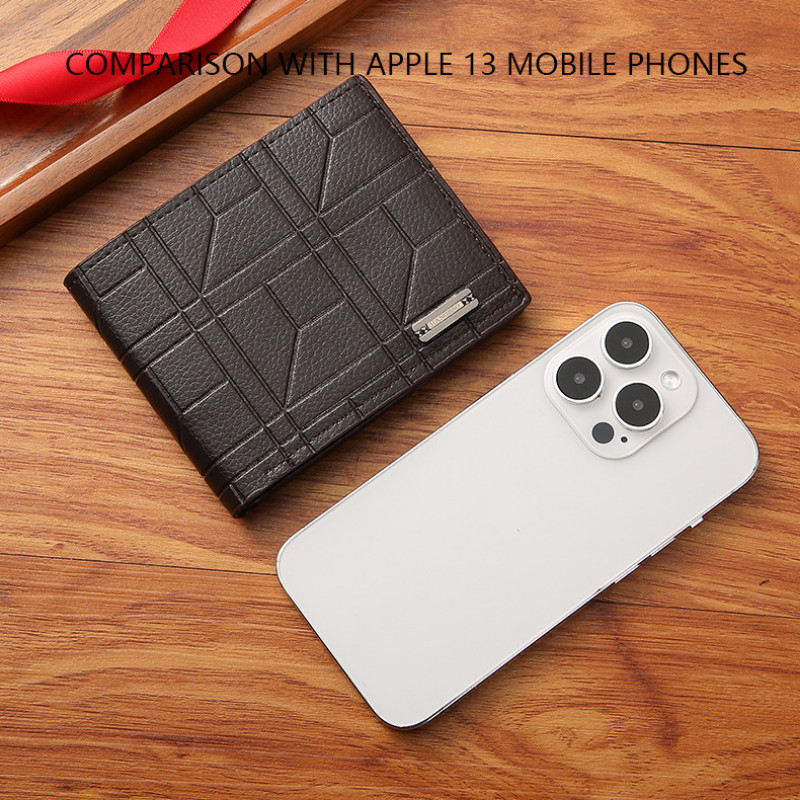 Muška torbica, crna PU kožna torbica s više utora, ležerna torbica za novčiće velikog kapaciteta, muška torbica s držačem kartica, višenamjenska torba