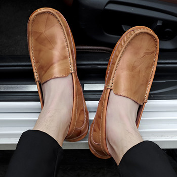 Комфортни мъжки мокасини Ежедневни обувки от  кожа за мъже Класически обувки тип лодка Мъжки обувки Леки мокасини Плюс размер 38-48