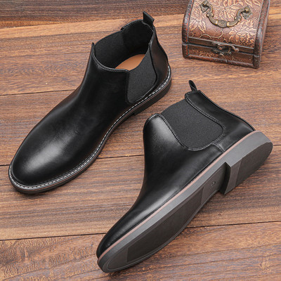 Cizme de modă pentru bărbați Cizme chelsea vintage pentru bărbați Cizme cu gleznă cu vârf rotund Livrare gratuită Dimensiunea 38-46 Cizme pentru bărbați