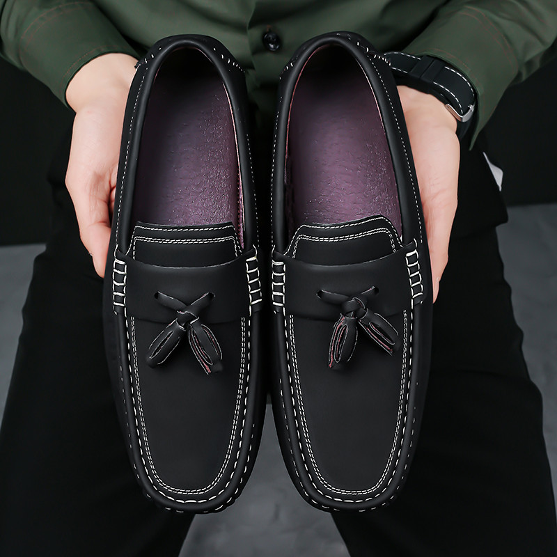 Ručno izrađene muške natikače Ležerne kožne cipele Muške mekane mokasine Muške ravne cipele modne marke Prozračne cipele za vožnju čamcem veličina 39-46