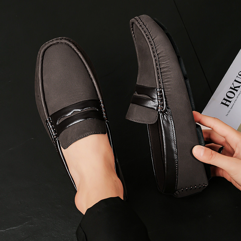 Ručno izrađene muške natikače Ležerne kožne cipele Muške mekane mokasine Muške ravne cipele modne marke Prozračne cipele za vožnju čamcem veličina 39-46