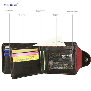 Νέο ανδρικό πορτοφόλι Κοντό, πολλαπλές λειτουργίες, κουλοχέρηδες για πολλές κάρτες Μοντέρνο πορτοφόλι κινουμένων σχεδίων Πολυτελές ανδρικό πορτοφόλι επώνυμων σχεδιαστών Small Slim