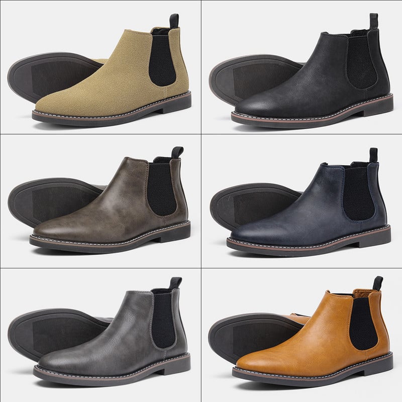 40-46 Cizme Chelsea pentru bărbați Cizme casual confortabile la modă Pantofi de calitate superioară lucrați manual pentru bărbați