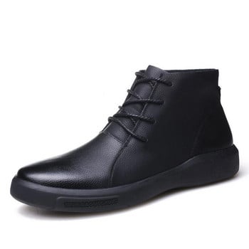 QFFAZ Chelsea Boots Ανδρικά Παπούτσια Ανδρικά Δερμάτινα Παπούτσια Ankle Cowboy Αδιάβροχα παπούτσια Άνδρας Μοτοσικλέτα Casual Boot Ανδρικά υποδήματα