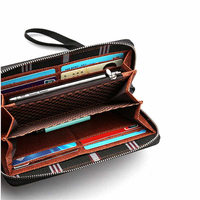 Vyriška piniginė Gamintojas Ilga piniginė Kortelės Krepšys Drobinis Monetų Piniginė Verslo Vyriškas Sankabos Krepšys Mados Didelės talpos Piniginės Telefono Krepšys