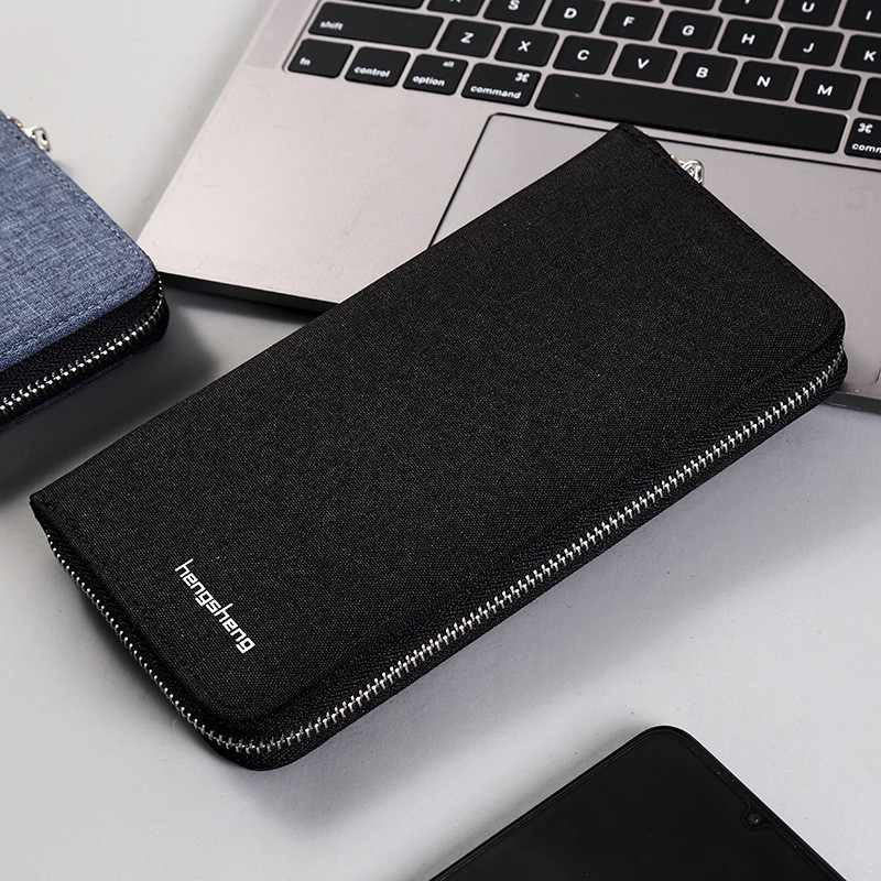 Vyriška piniginė Gamintojas Ilga piniginė Kortelės Krepšys Drobinis Monetų Piniginė Verslo Vyriškas Sankabos Krepšys Mados Didelės talpos Piniginės Telefono Krepšys