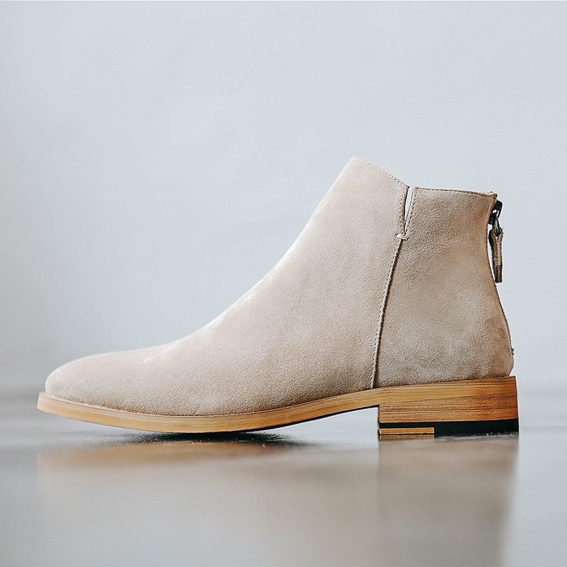 Yomior muške cipele England Trend Ležerne gležnjače Zip koža Muška vjenčanica Chelsea čizme Ravne cipele Zapatillas Hombre