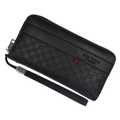 Uus meeste rahakott, pikk, must, uued meeste rahakotid, pikad moodne lukuga, reljeefne mitme kaardiga magnetiline kolmikkott Meeste rahakott Äri