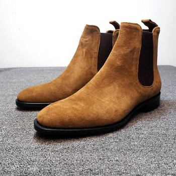 Μαλακό Suede Nap Snow Boots Γυναικείες μπότες Chelsea κορυφαίας ποιότητας Χειμερινές χοντρές μπότες για άνδρες Ζεστά φλατ παπούτσια Botas Mujer