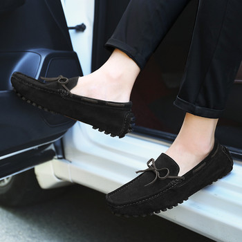 Loafer για άντρες Suede Γνήσιο δέρμα Loafers Flats Ανδρικά παπούτσια Casual Ανδρικά παπούτσια μοκασίνια ανδρικά παπούτσια οδήγησης Ιταλικά πολυτελή παπούτσια για σκάφος