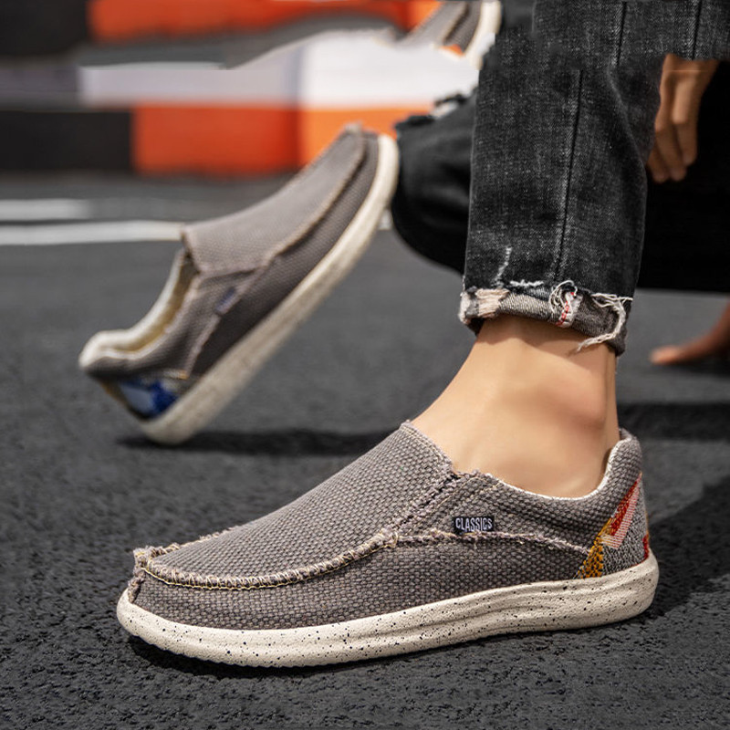 Plus mărime mare 48 49 50 Bărbați pantofi de pânză cu alunecare Alpargatas Hombre Mocasini de vară Casual Mocassin Homme Respirabil Confortabil