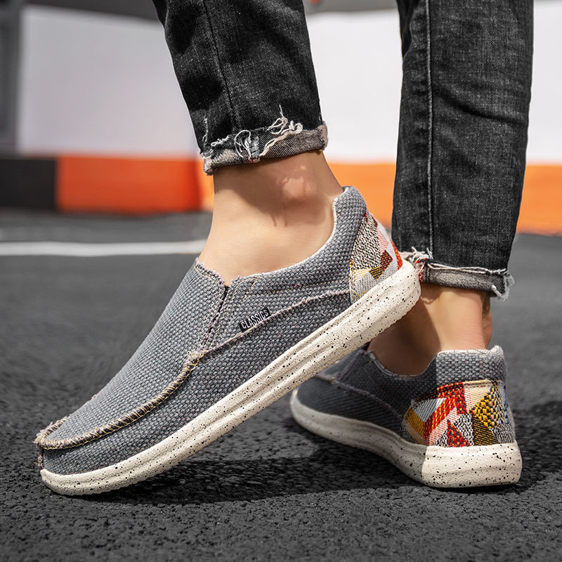 Plus mărime mare 48 49 50 Bărbați pantofi de pânză cu alunecare Alpargatas Hombre Mocasini de vară Casual Mocassin Homme Respirabil Confortabil