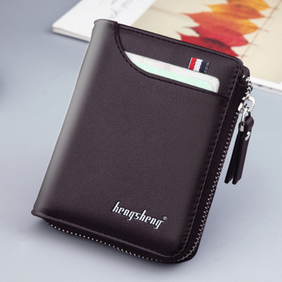 2022-es új férfi pénztárca alkalmi Carteras rövid pénztárca férfi PU bőr Billetera Hombre luxus kis cipzáras érmék táska Cartera Hombr