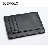 BLEVOLO RFID Noul pachet de carduri Portofel subțire pentru bărbați Suport card pătrat Mini Lady Husă pentru card foto Husă de identificare Genți pentru bani