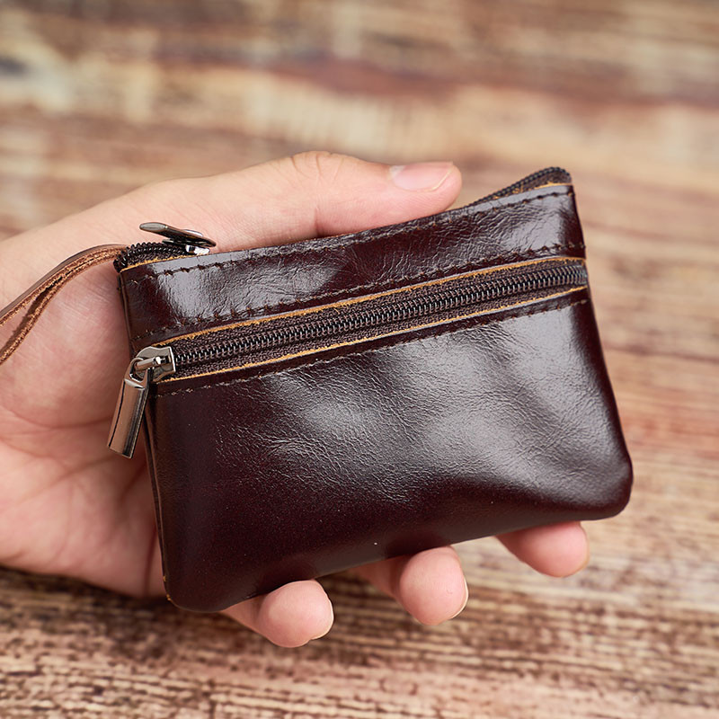 NUPUGOO mini pénztárca férfi pénztárca, női cipzár, vintage, rövid női, vékony, vékony női női pénztárca