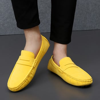 Σουέντ δερμάτινο Penny Peas Loafers Ανδρικά Γυναικεία Παπούτσια οδήγησης για αγόρια Μεγάλο μέγεθος 35-48 Μοκασίνια Slip on Flats Ανδρικά Loafers σχεδιαστών ροζ