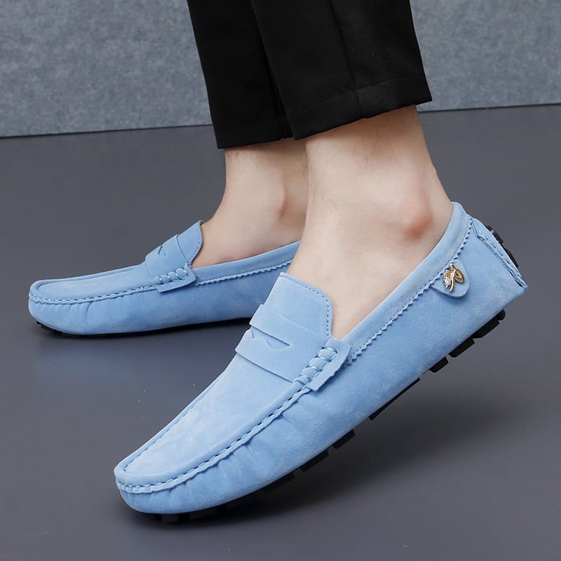 Mocasini Penny Peas din piele intoarsa Barbati Femei Baieti Pantofi de conducere Marime mare 35-48 Mocasini Mocasini cu slip on Flats Mocasini de designer pentru barbati Roz