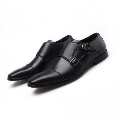 Pantofi Mocasini Bărbați Dublu-Călugăr Elegant Brand Italian Slip-On Pria Sepatu Marime Mari