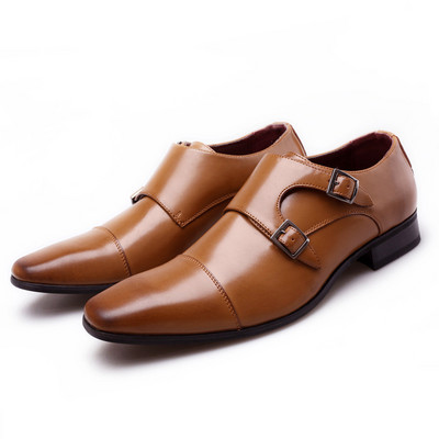 Pantofi Mocasini Bărbați Dublu-Călugăr Elegant Brand Italian Slip-On Pria Sepatu Marime Mari