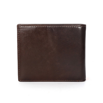 Λεπτό ανδρικό πορτοφόλι από δέρμα Bifold μινιμαλιστικό ανδρικό πορτοφόλι