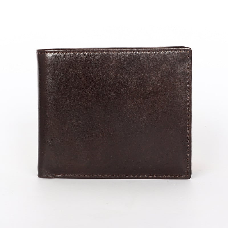 Portofel subțire din piele bărbați Portofel minimalist dublu pentru bărbați