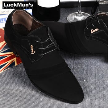 Марка Мъжки британски тренд Ежедневни обувки Мъжки велурени обувки Оксфорд с кожени шевове Zapatillas Мъжки равни обувки XL Обувки за танци