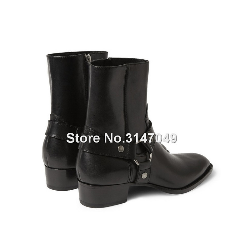 OKHOTCN Cizme chelsea pentru bărbați de epocă, din din piele intoarsa, stil roma, cizme pentru barbati, cu fermoar, pantofi casual cu catarama pentru barbati Sapato Botas