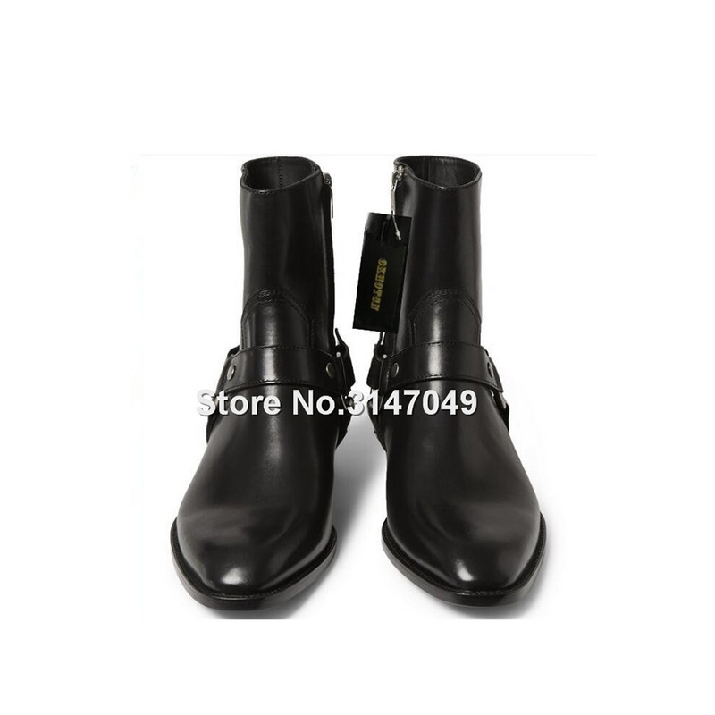 OKHOTCN Cizme chelsea pentru bărbați de epocă, din din piele intoarsa, stil roma, cizme pentru barbati, cu fermoar, pantofi casual cu catarama pentru barbati Sapato Botas