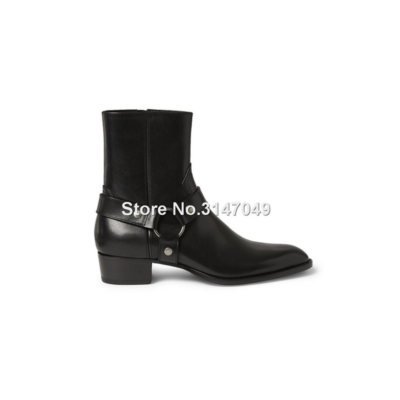 OKHOTCN Cizme chelsea pentru bărbați de epocă, din din piele intoarsa, stil roma, cizme pentru barbati, cu fermoar, pantofi casual cu catarama pentru barbati Sapato Botas