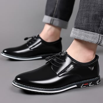 Мъжки обувки за мъже с връзки Oxfords Черни кожени бизнес обувки Удобни луксозни мъжки обувки Обувки с голям размер