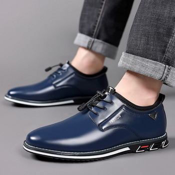 Мъжки обувки за мъже с връзки Oxfords Черни кожени бизнес обувки Удобни луксозни мъжки обувки Обувки с голям размер