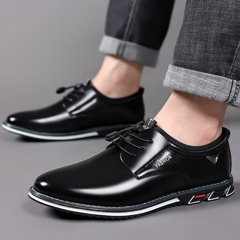 Pantofi de rochie bărbați pentru bărbați Oxford cu șireturi Pantofi de afaceri din piele neagră Pantofi confortabili de lux pentru bărbați Încălțăminte de mărime mare