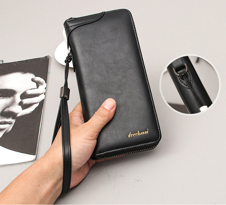 Vyriška piniginė Minkšta PU Oda Piniginės su užtrauktuku Vyriški Piniginės Rankinės Rankinės Piniginės Piniginės Krepšiai Monetos Piniginė Kišeninis kortelių laikiklis