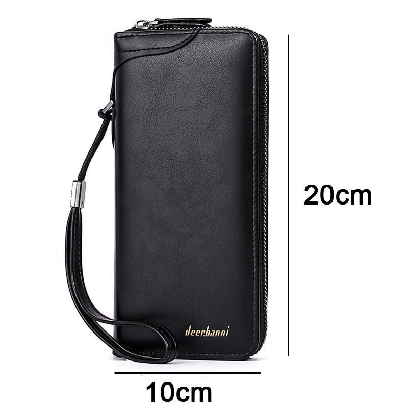 Vyriška piniginė Minkšta PU Oda Piniginės su užtrauktuku Vyriški Piniginės Rankinės Rankinės Piniginės Piniginės Krepšiai Monetos Piniginė Kišeninis kortelių laikiklis