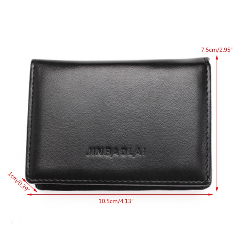 Piniginė Men Small Bifold Business Pocket Money Kreditinės kortelės laikiklis