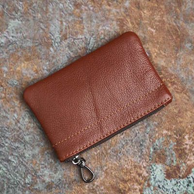 NASVA muška torbica za novčiće od kože, retro torbica za kartice od kože, ručno rađena torbica s patentnim zatvaračem, ženski novčanik, torbica za ključeve, torbica za ključeve automobila