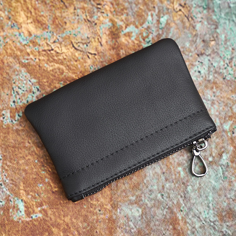 NASVA muška torbica za novčiće od kože, retro torbica za kartice od kože, ručno rađena torbica s patentnim zatvaračem, ženski novčanik, torbica za ključeve, torbica za ključeve automobila