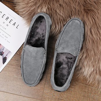 Χειμερινά Loafers Ανδρικά Παπούτσια Νέα Μόδα Ανδρικά παπούτσια για βάρκα Comfy Suede γνήσιο δερμάτινο φλατ Ανδρικά κλασικά ανδρικά παπούτσια casual υψηλής ποιότητας