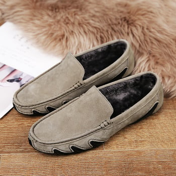 Зимни мокасини Обувки Мъжки нови модни обувки за лодка Мъжки удобни велурени обувки с равни обувки Мъжки класически висококачествени мъжки ежедневни обувки