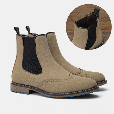 39~48 Kožne čizme vrhunske kvalitete, udobne modne brogue marke Chelsea čizme #AL668