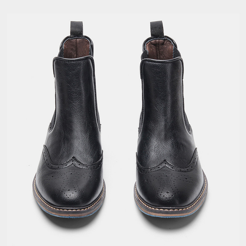 39~48 Kožne čizme vrhunske kvalitete, udobne modne brogue marke Chelsea čizme #AL668