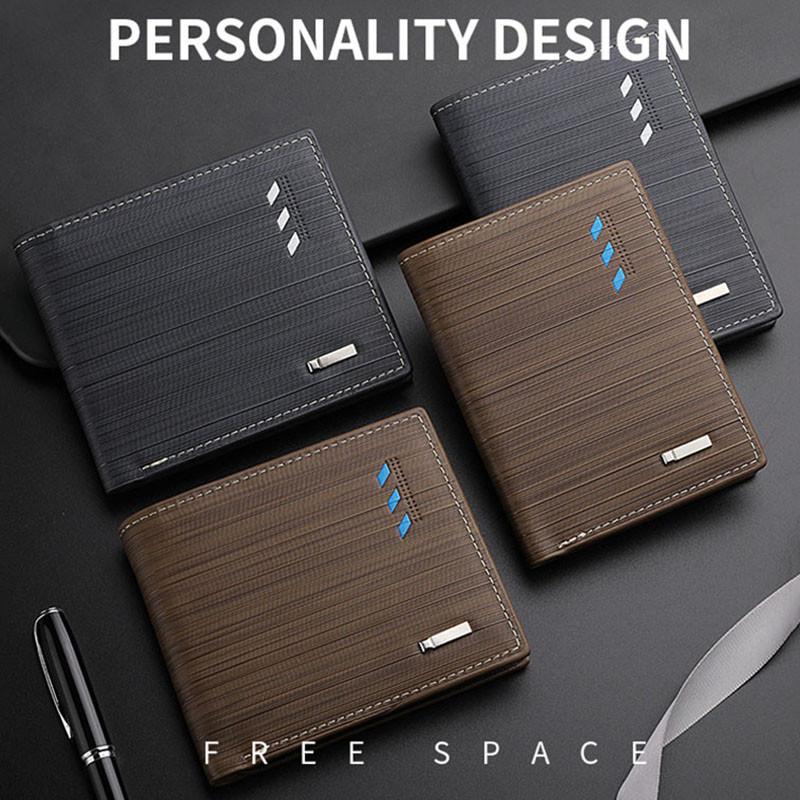 Novi muški kratki novčanik od PU kože, klasični vintage držači kreditnih kartica za novac za muške torbice, modni luksuzni čvrsti novčanik, torba za novac
